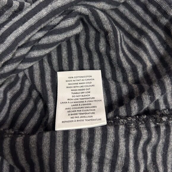 Foreign‎ Rider Co. Gray Striped Tee Shirt T-Shirt Size 4 Made in Canada Casual - Picture 8 of 8
